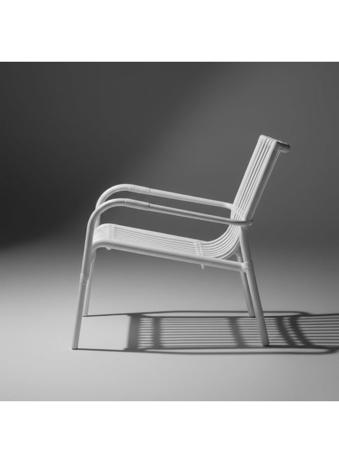 Marcolo Modern 3-Piece Outdoor Bistro Set – All-Weather White Patio Furniture with Ergonomic Armchairs and Side Table, Stylish Balcony & Garden Conversation Set - Image 4